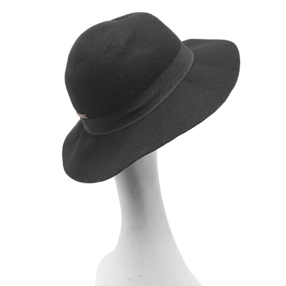 Roots Felted Wool Wide Brim Hat Roots Floppy Black Festival Boho Summer Concert - Picture 10 of 11